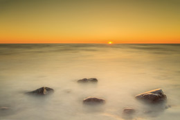 Закат на Балтийском море / Закат на Балтийском море недалеко от курорта Литвы Паланги