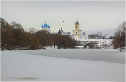 зимний пейзаж / Высоцкий монастырь