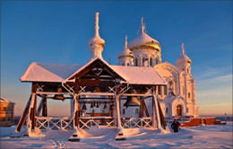 Пятничная зимовка / Белогорский монастырь, Пермский край, утро,-35
