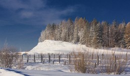 Холмик / Деревня Лесное, 08 января 2017 года. Снег, холод.