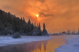 морозные закаты / Иркутская область Казачинско-Ленский район 
(утром проснулись - 45)