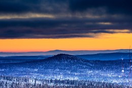 Зимний пейзаж / Зимний пейзаж и золотой час