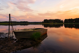 Вечер на озере / Дзирнэзерс (Мельничное озеро), Латвия.