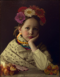 &nbsp; / жанрвоый портрет девочки в стилизованном народном костюме