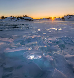 Ладожский лёд. / Карелия. Ладожское озеро. 6 февраля, 2017 год.