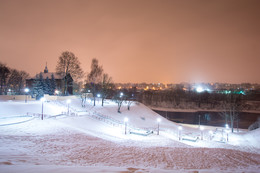 Вечерний парк / Коложский парк вечером, Гродно, Беларусь.