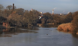 городской пейзаж / город Серпухов ,река Нара