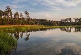 вечер на озере / озеро Лебяжье,Татарстан