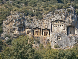 История рассказывает / Скальные ликийские гробницы в Дальяне, Эгейская Турция