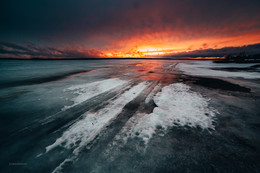 Закат на озере Пено / Пено, Тверская область