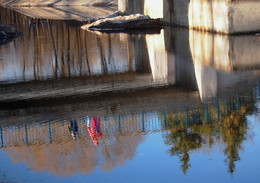 весенняя акварель / мост,отражение,канал