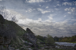 Каменный закат / Закат на реке Тосна. Рядом с водопадом