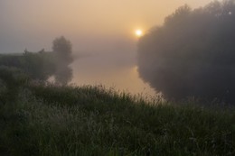 Сияние / Туманное утро и солнечный свет над рекой Псел!!!