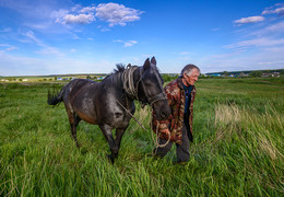 Домой... / Незаменима роль лошади в сельском хозяйстве...