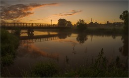 рассвет у Хохловки / на берегу Серой, редкое утро без дождя, небольшая облачность, безветренно, безлюдно, безмятежно)))...