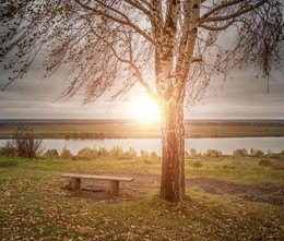Холодный закат / р.Ока