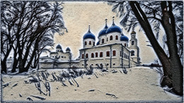 Юрьево зимнее / Свято Юрьев монастырь в Великом Новгороде.