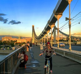 Закат на Крымском мосту. / Москва.