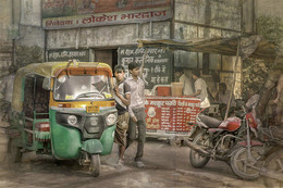 Моторикша / Снимал в Индии из окна проезжающего автомобиля