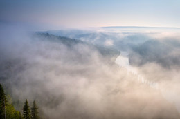 Река в облаках / Усьва, Пермский край.