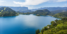 Панорама озера Блед / Озеро Блед-одно из красивейших мест Словении.