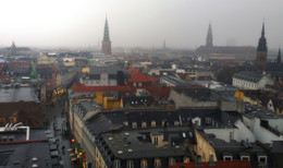 Копенгаген / Вид со смотровой площадки круглой башни в Копенгагене