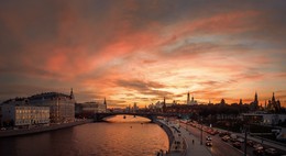 Московские закаты / Вид с парящего моста Зарядья