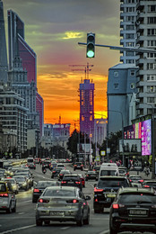 Москва вечерняя. Новый Арбат. / г. Москва, Новый Арбат.