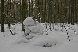 СНЕЖНЫЕ ЧЕЛОВЕЧЕСКИЕ СКУЛЬПТУРЫ В ЛЕСУ / ИЩУ В ЛЕСУ КУЧКИ СНЕГА, НАМЕТЕННЫЕ НА ЕЛИ. ЧТОБЫ ОНИ БЫЛИ ПОХОЖИЕ НА ЧЕЛОВЕЧЕСКИЕ СКУЛЬПТУРЫ , НА ЗВЕРЮШЕК, ИЛИ СКАЗОЧНЫХ ГЕРОЕВ.ГОЛОВА СМОТРИТ НАЛЕВО.