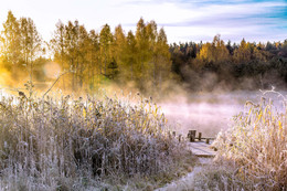 Первые заморозки... / Озеро в деревне Жабинка.