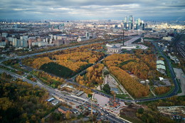 &nbsp; / Москва, вид с высоты на Парк Победы