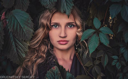 Портрет в листьях / Портрет с осенней фотопрогулки