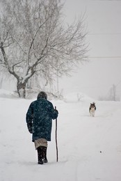 Дорогу осилит идущий / зима, дорога, идущий