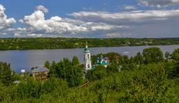 Волжское раздолье / лето, Волга, Плес. гора Левитана