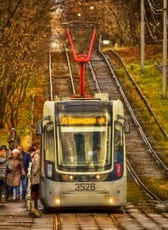 Остановка: Осень / осень,трамвай