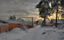 Зимний вечер в деревне / Село Светлица - Тверская область -Селигер