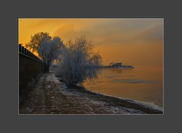 Вечер на Волге. / Волга возле Самары. Декабрь.