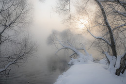 Зимний пейзаж. / морозное утро на Горячке.