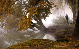 Осенняя рыбалка / утро туманное