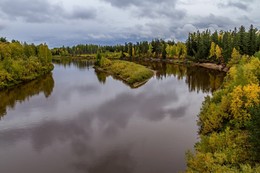 Осень на реке / река Амня. Белоярский район. ХМАО-Югра. Тюменская область