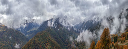 Кавказ... / Вершины в облаках...
