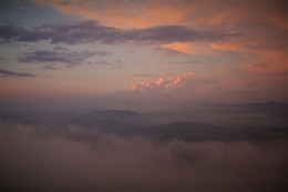 Вечерние краски. / Вид с горы Ахун после заката.