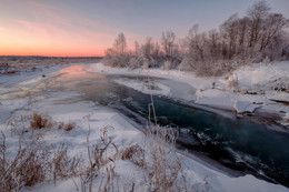 Морозное утро / Морозное утро на реке Усолка. Пермский край.
