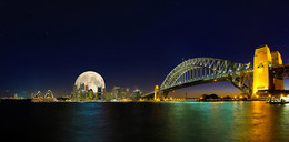 Сидней / Сидней прекрасен не только днём, но и ночью, когда зажигаются ночные огни
