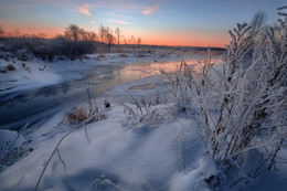 -28С / Морозное утро на Усолке. Пермский край.