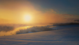 Солнце в тумане / Зимний рассвет