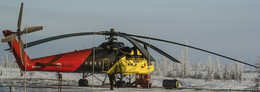 МИ-10К / Монтаж факела на Ванкорском месторождении Красноярского края.