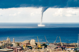 Waterspout / Waterspout in vicinity of Genoa, Italy