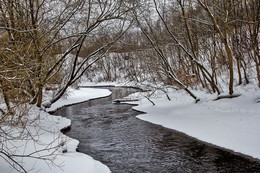 Река Полота / Зимний пейзаж на реке Полота на окраине Полоцка