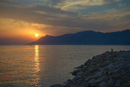 Закат на море / Закат на побережье Хорватии